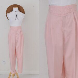 Vintage 90s Pink Pleated Trousers | 30 waist‎